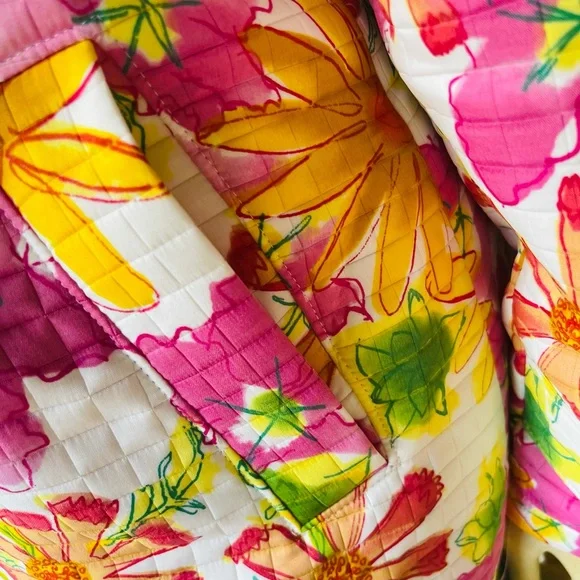 Harve Benard Floral Printed Fully Lined Buttoned Front Blazer Jacket - Picture 6 of 9